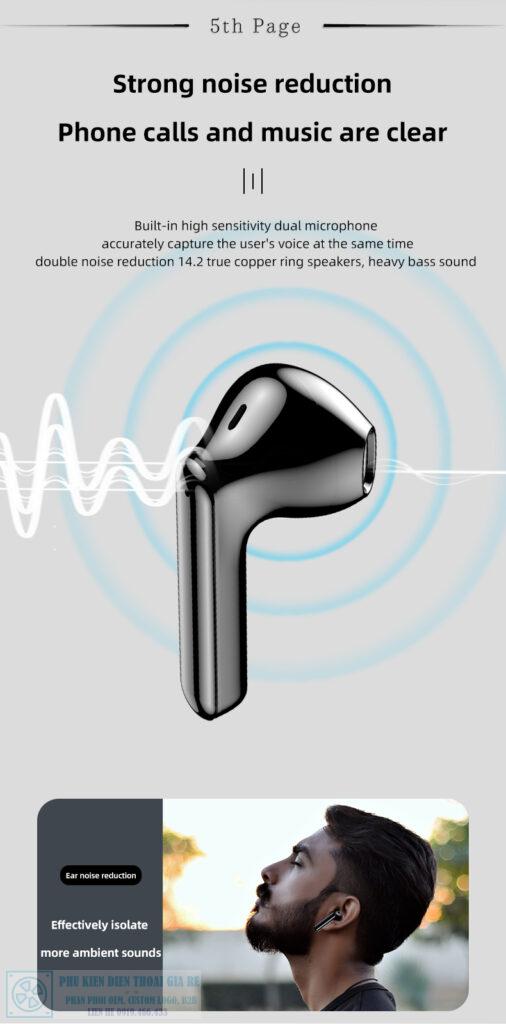 Đánh giá Tai Nghe True Wireless MN08 Bluetooth 5.1 có khả năng cách ly tiếng ồn chuẩn