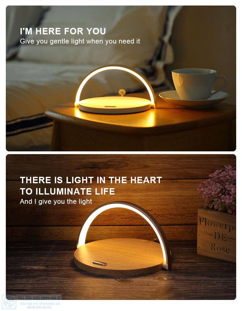 đế sạc không dây đa năng kiêm đèn ngủ miễn phí in logo doanh nghiệp tphcm quà tặng đối tác quà tặng doanh nghiệp chất lượng cao